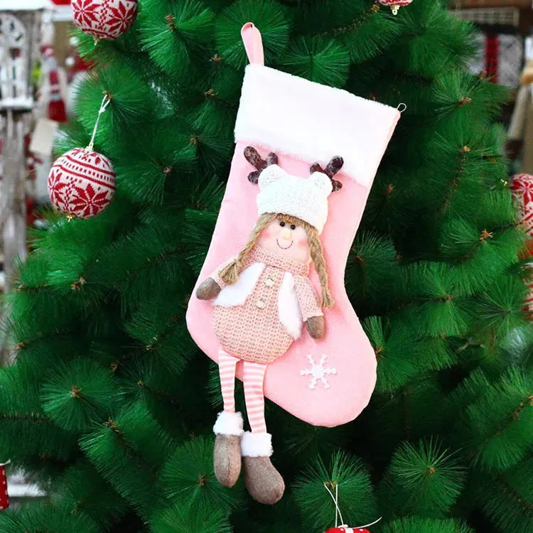 Christmas Knitted Fabric Doll Gift Bag - Bellarte Enchanté Christmas Knitted Fabric Doll Gift Bag